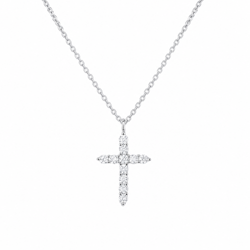 14K Gold Grace Cross Pendant