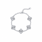 14K Gold Solid Clover Bracelet