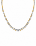 14K Gold Riviera Tennis Necklace