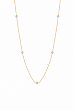 14K Gold Five-Stone Necklace