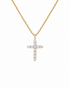 14K Gold Grace Cross Pendant