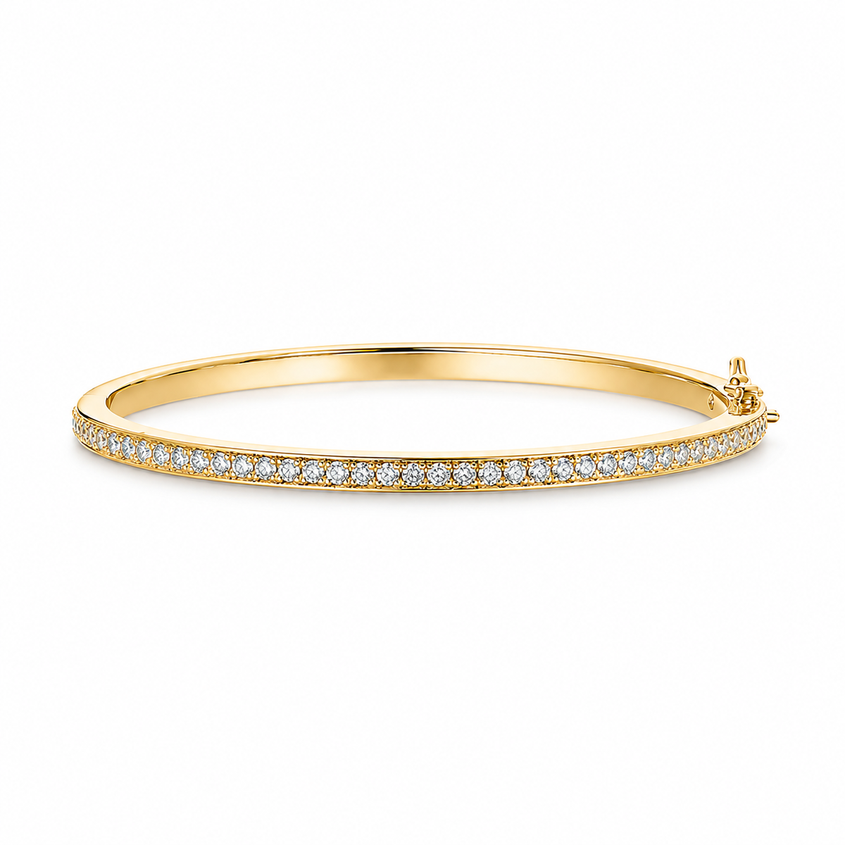 14K Gold Riviera Tennis Bangle