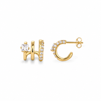 14K Gold Trevi Triple Huggies