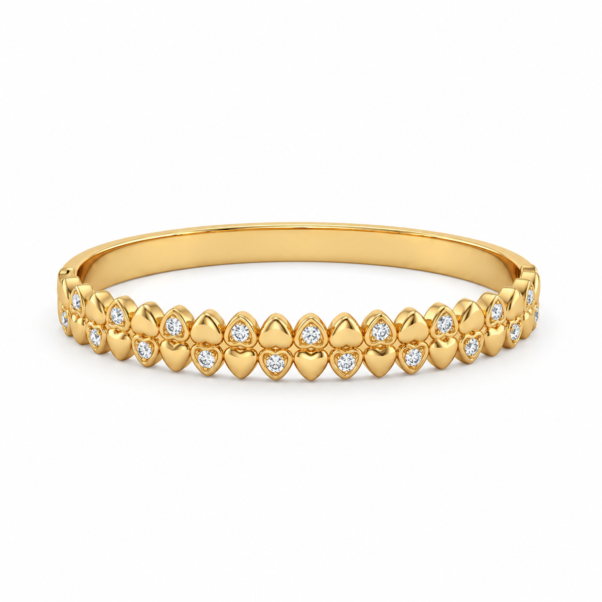14K Gold Mille Cuori Bangle