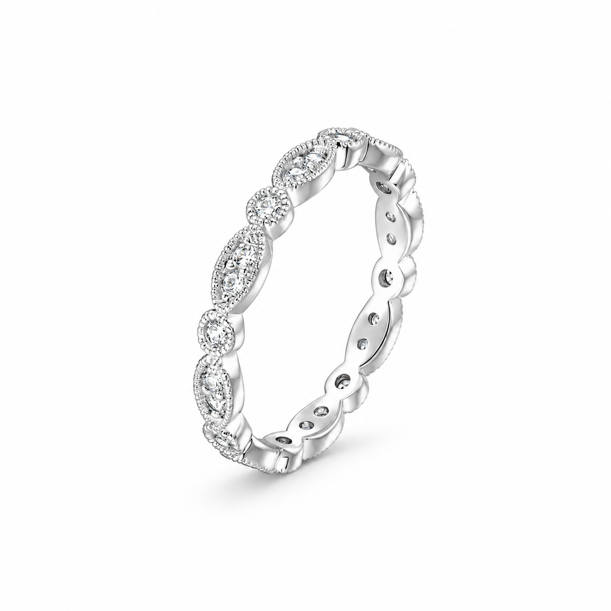 14K Gold Florence Milgrain Band