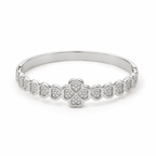 14K Gold Fortuna Hearts Bangle