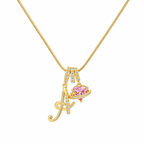 14K Gold Cherie Initial Necklace