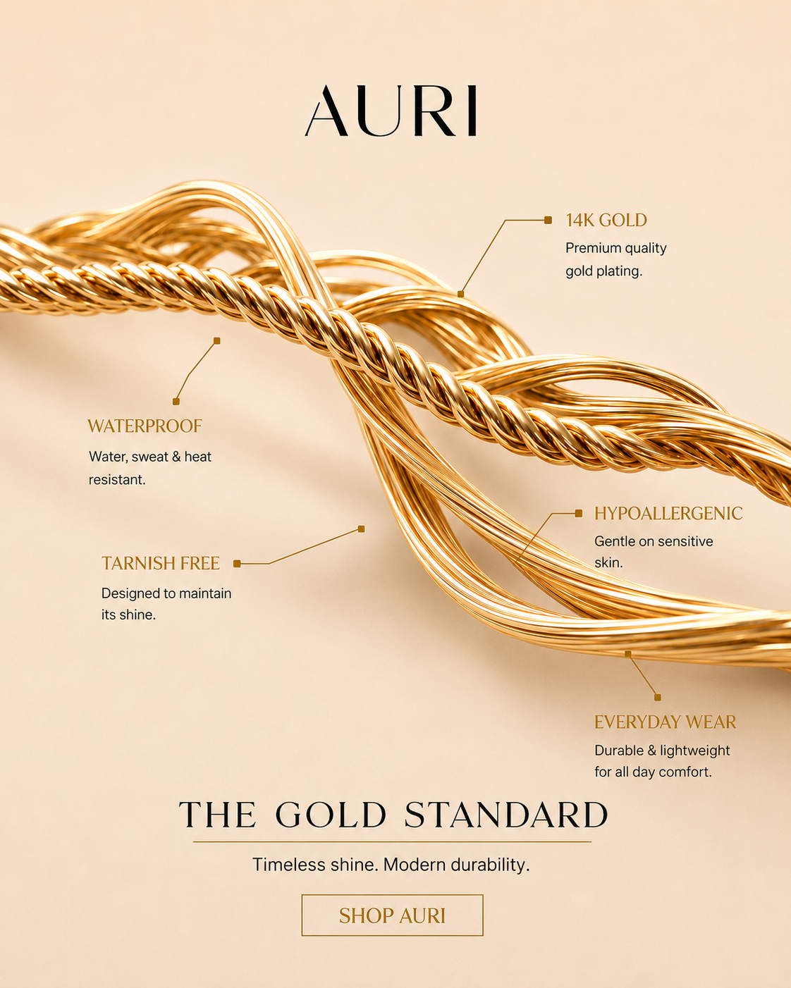 14K Gold Cora Heart Necklace