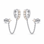 14K Gold Portofino Pearl Chain Earring