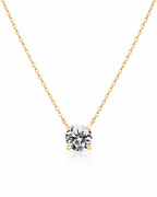 14K Gold Solitaire Pendant