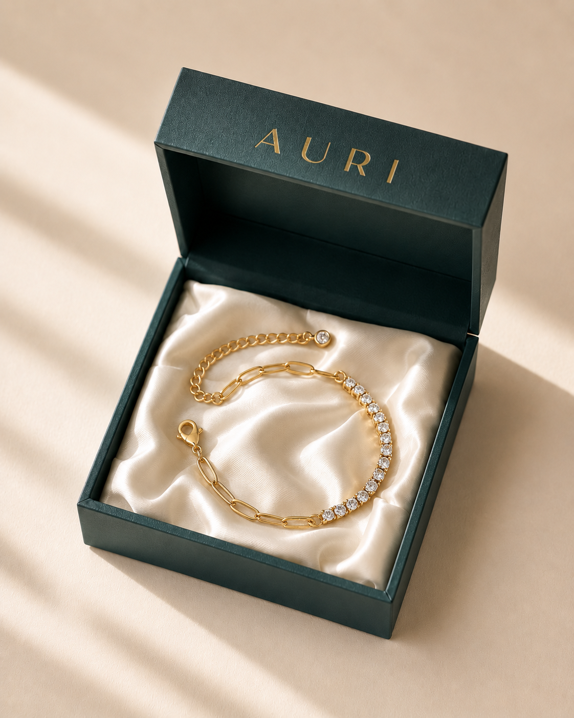 14K Gold Aurora Link Bracelet