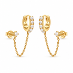 14K Gold Portofino Pearl Chain Earring